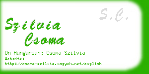 szilvia csoma business card